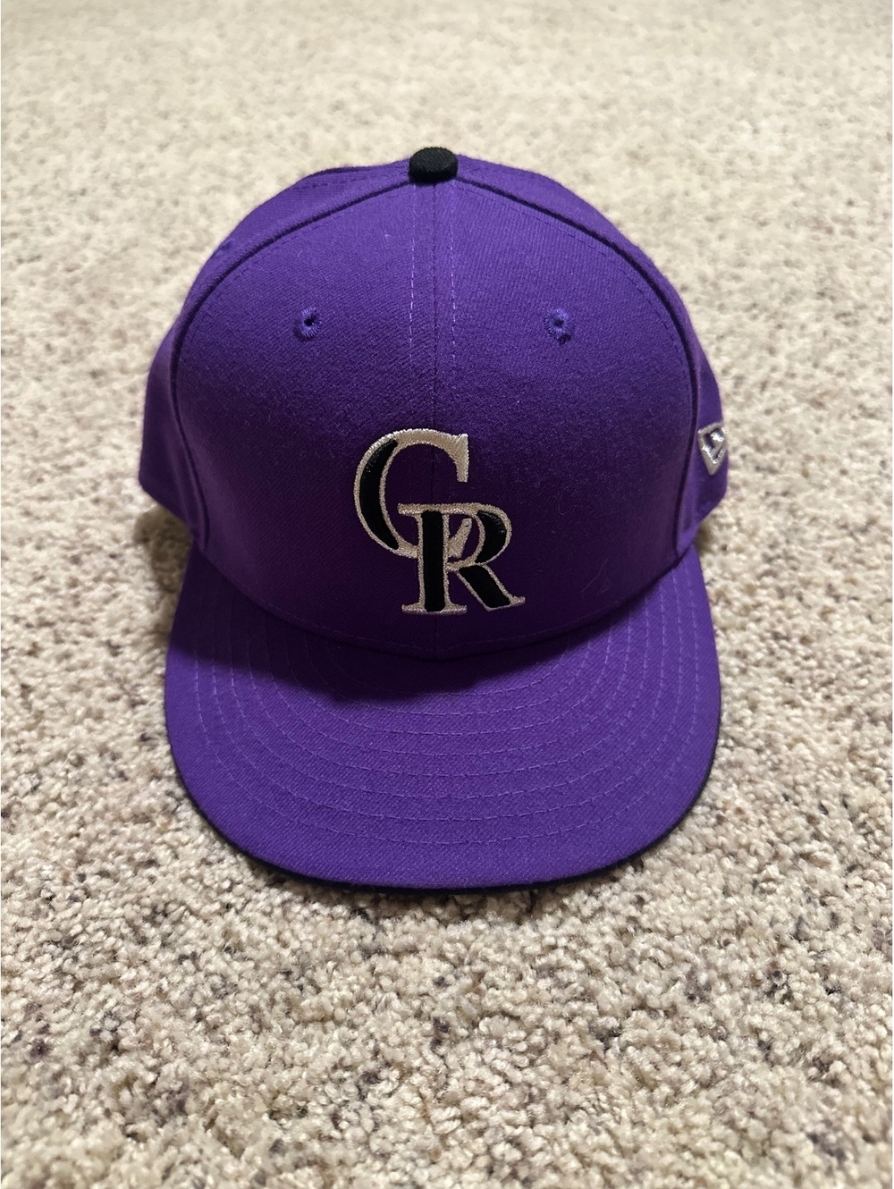 New Era Colorado Rockies Purple 59FIFTY Fitted Baseball Cap Hat Size 7 1/4